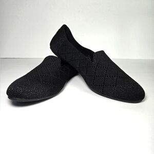 Womens Black Ballet Flat Slip On‎ Shoes Size 8/39.5